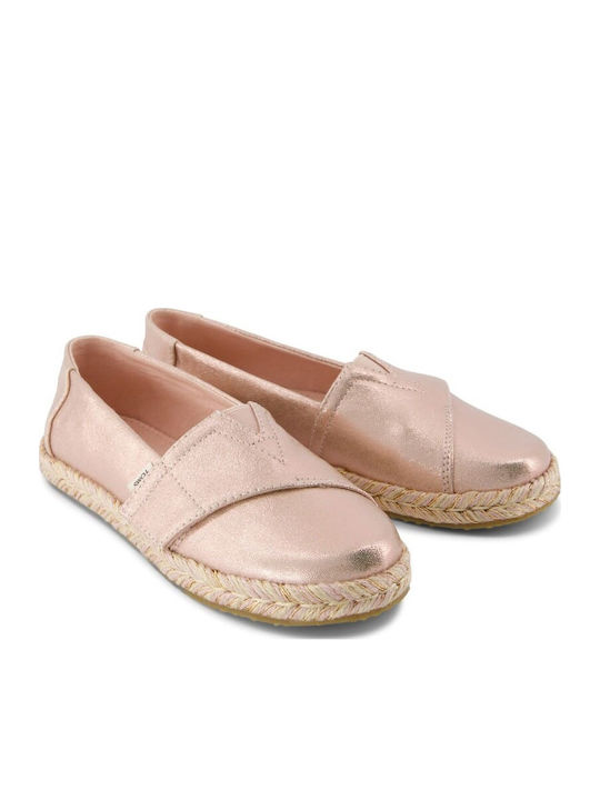 Kids Espradrilles with Hoop & Loop Closure Pink Alpargata