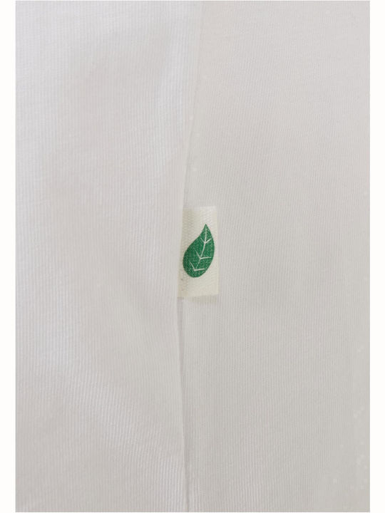 Καλοκαιρινό Midi Αθλητικό Φόρεμα T-shirt Κοντομάνικο Λευκό