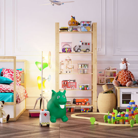 Săritor din cauciuc în formă de dragon pentru copii cu vârsta de 3+ Dimensiuni 46 X 26 X 60 cm Verde Relaxdays