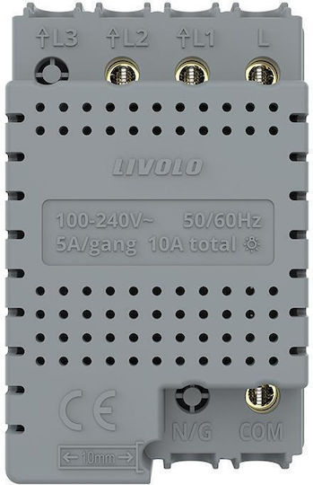 Livolo Touch Wall Switch Two-Way without Frame Gold
