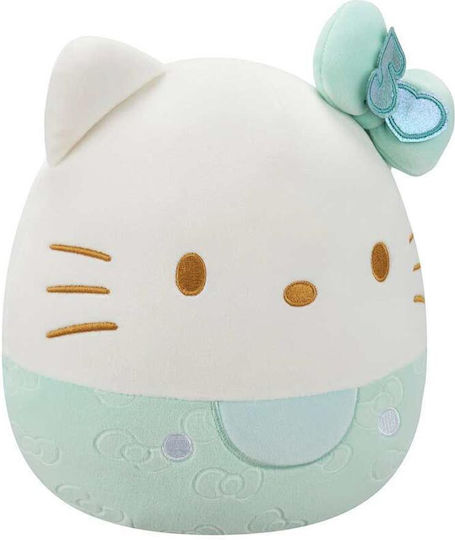 Jazwares Jucărie de pluș Hello Kitty Verde 50 de ani aniversar 20 cm.