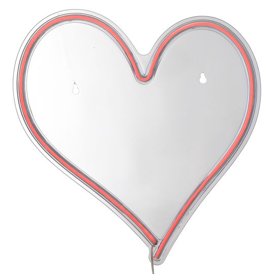 Led Plastic Kids Wall Light Heart