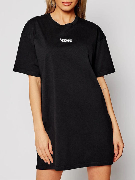 Center V Summer Mini Athletic T-Shirt Short Sleeve Black Dress