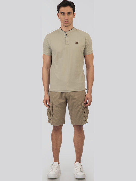 Kurzarm Herrenbluse Mint