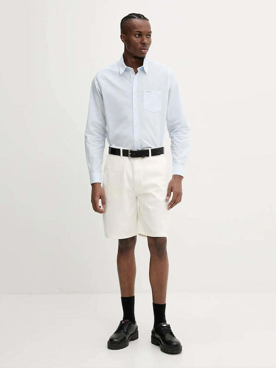 Long-sleeved Shirt Striped Sky Blue
