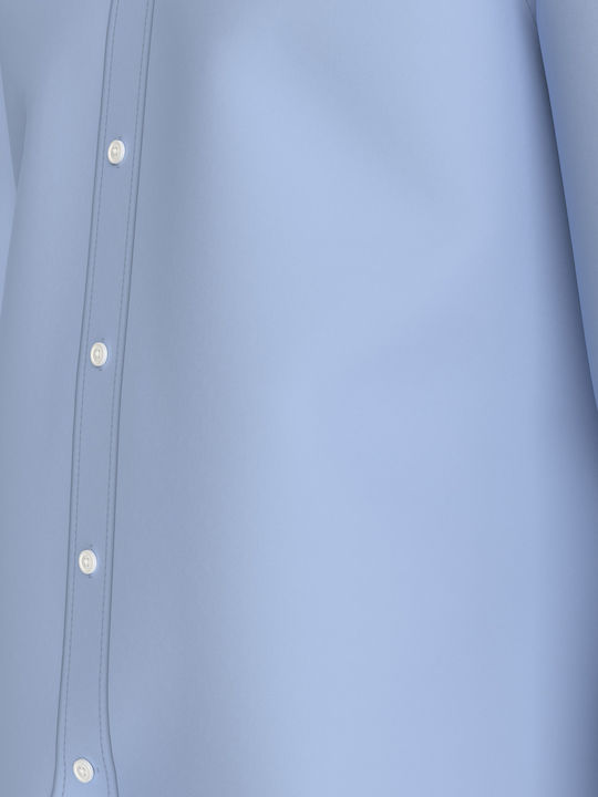 Long Sleeve Cotton Shirt Light Blue
