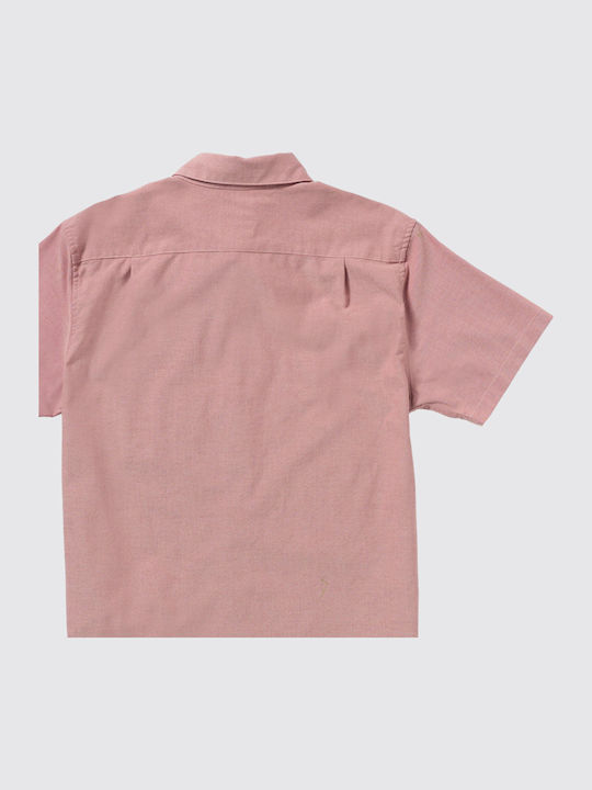 Langärmlig Baumwolle Hemd Rosa