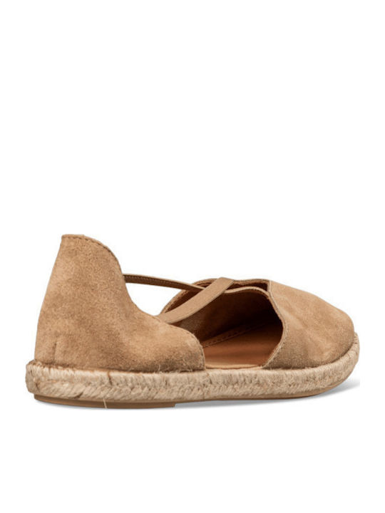 Wildleder Damen Ballerinas in Beige Farbe