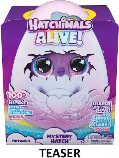Spin Master Alive Mystery Hatch - Pufficorn Hatchimals for Ages 5+ (Miscellaneous Designs)