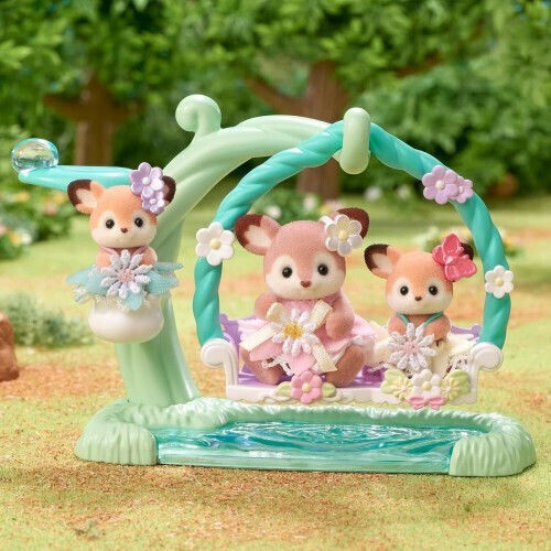 Epoch Toys Babies Floral Swing Sylvanian Families for Ages 3 Plus