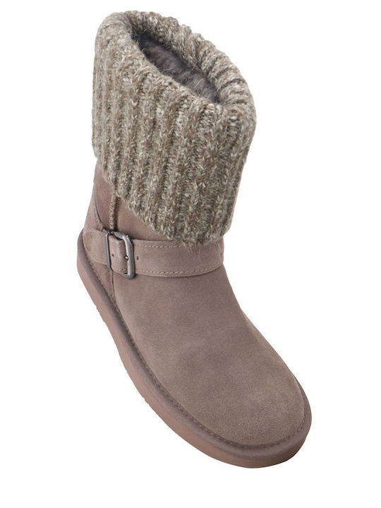Wildleder Stiefeletten Damen Gray