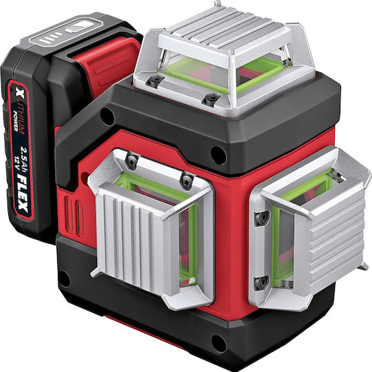 Flex ALC 3 360-G R Γραμμικό Αλφάδι Laser Πράσινης Δέσμης 12V με Εύρος Εργασίας 100m