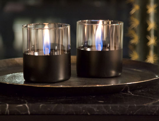 Tenderflame Desktop Bioethanol Fireplace Indoor Outdoor Black 10x11.5cm