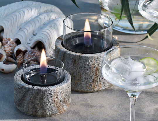 Tenderflame Desktop Bioethanol Fireplace Indoor Outdoor Grey 10.8x9cm