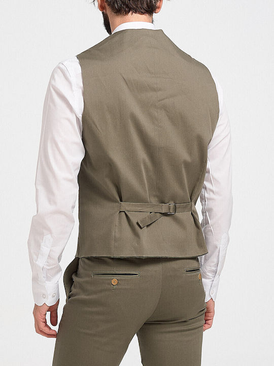 Men's Vest Regular Fit Khaki