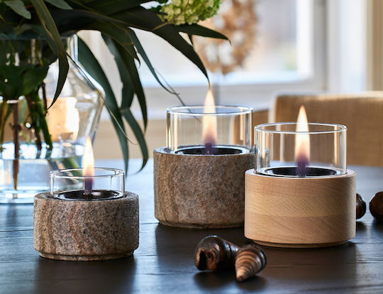 Tenderflame Desktop Bioethanol Fireplace Indoor Outdoor Grey 10.8x9cm