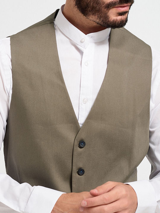 Men's Vest Regular Fit Khaki