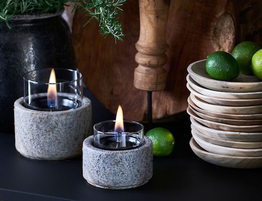 Tenderflame Desktop Bioethanol Fireplace Indoor Outdoor Grey 10.8x9cm