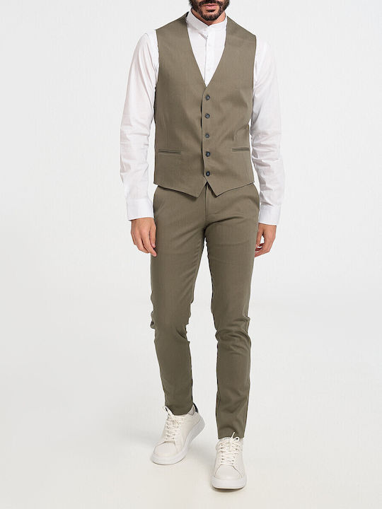 Men's Vest Regular Fit Khaki