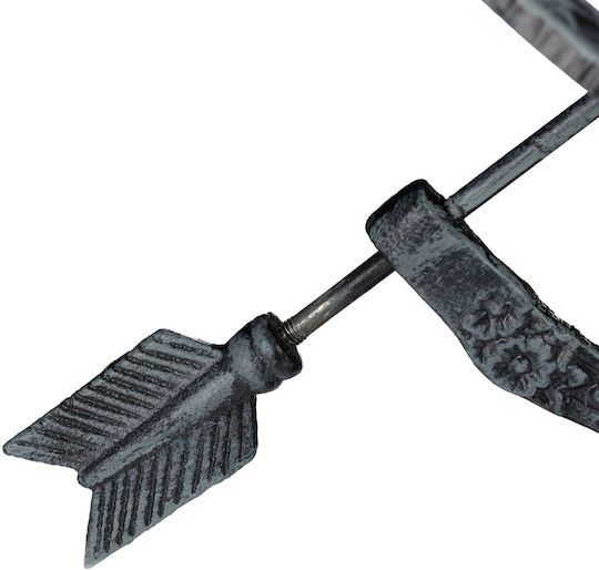Decor de Grădină Antic Ceas Solar Cifre Romane 1-6 Busolă Fontă 27 X 26 X 18 Cm
