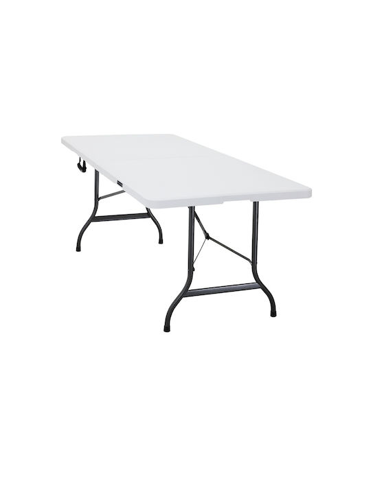 Plastic Masa pentru spații exterioare Pliabil Alb 183x76cm