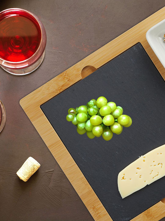 Relaxdays Porcelain Cheese Serving Platter 27x32cm 9pcs