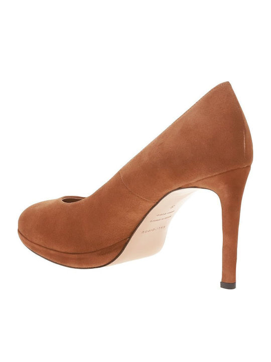 Suede Brown High Heels