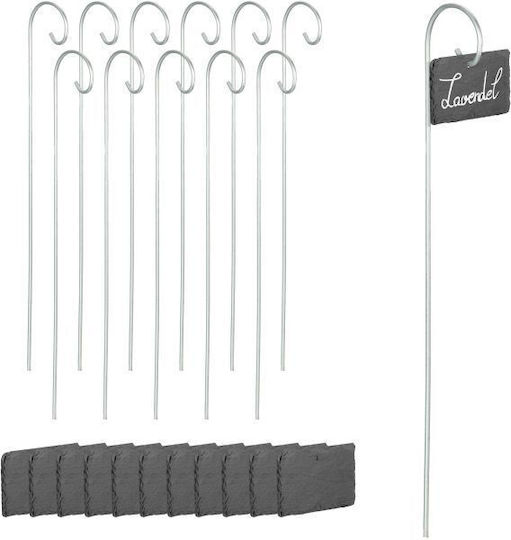 Set 12 Plant Labels Relaxdays Metal 42.5 x 6 cm