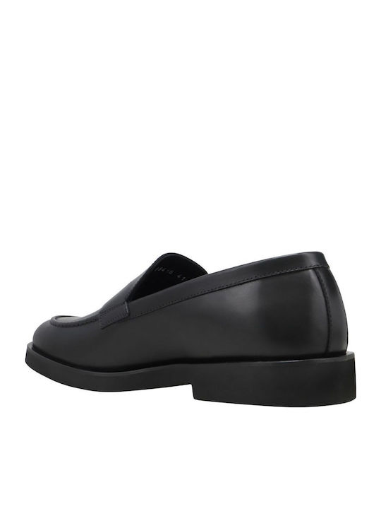 Leather Women's Loafers in Black Color
