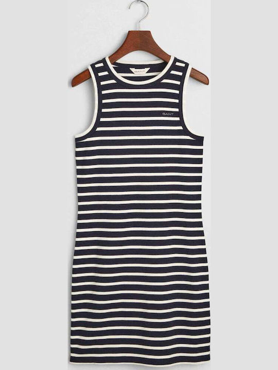 Summer Mini Knitted Dress Dark Blue