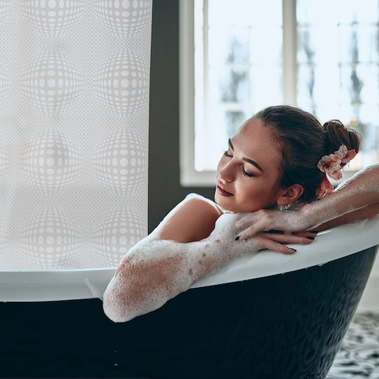 Relaxdays Perdea de Baie Albă
