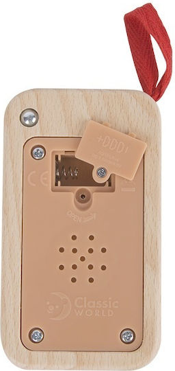 Classic World Toy Phone made of Wood with Music for 10++ Months