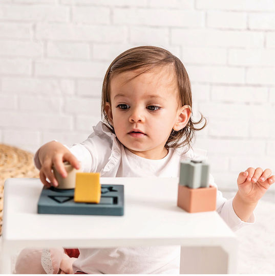 Nattou Shape Sorting Toy made of Silicone for 0++ Months