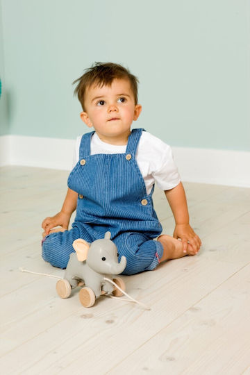 Baby to Love Pull-Along Toy Pull Along Elephant made of Fabric for 12++ Months