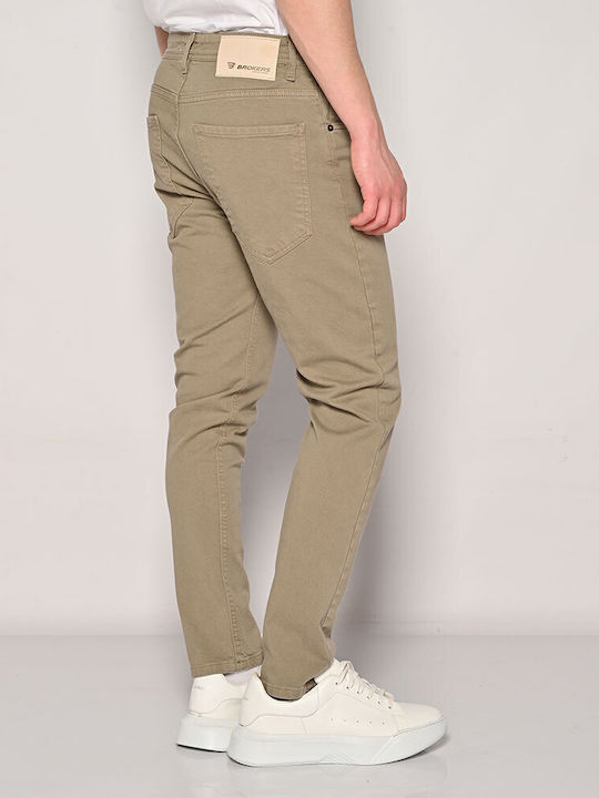 Men's Jeans Pants with Loose Fit Khaki