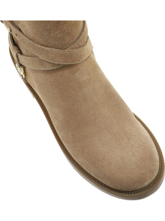 Suede Women's Boots Abigail Beige