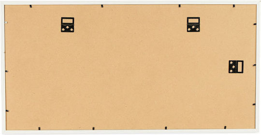 MDF-Holz-Bilderrahmen 2 Reihen 10 Haken 32 x 62 x 3 cm