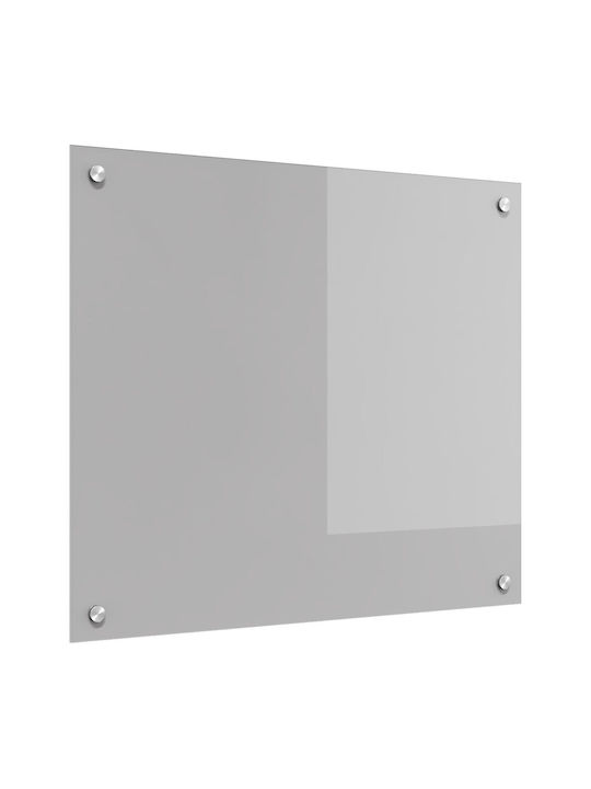 vidaXL Rechteckige Küchenplatte aus Glas Hellgrau 70x60x0,6cm 42001228