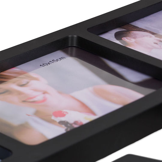 Relaxdays Collage Photo Frame 10 Photos 36.5 X 72 X 2 Cm Black