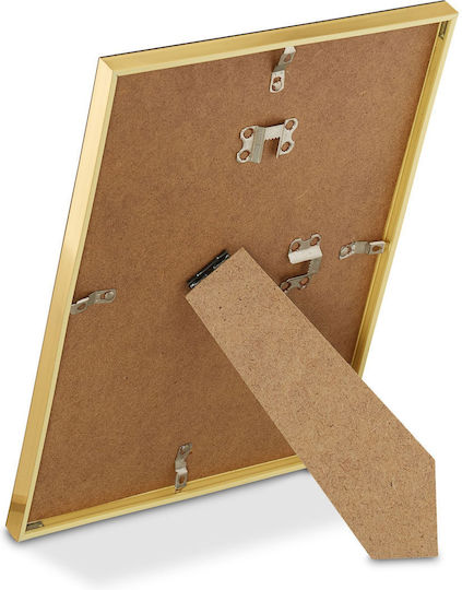 Set 2 Photo Frames 20x30 Cm Gold Relaxdays