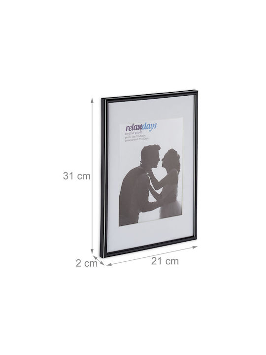 Set 2 Photo Frames 20x30 Cm Black Relaxdays