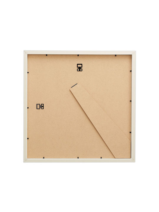 Set 2 Photo Frames Wall Table 41 X 41 X 2.5 Cm Plastic Glass White