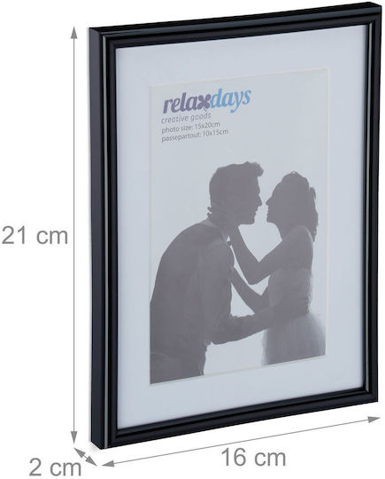 Комплект от 2 фоторамки размер 15 x 20 см черни Relaxdays