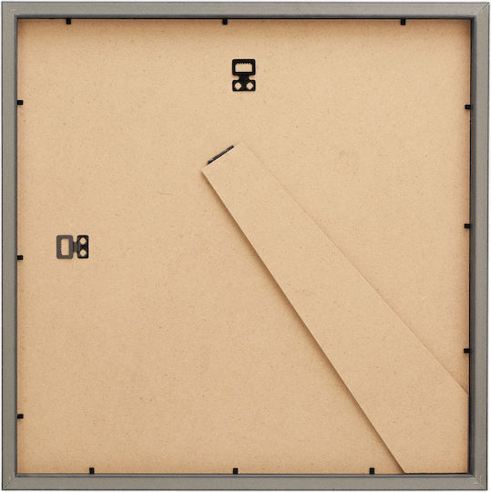 Set aus 2 Fotorahmen Wand Tisch 41 x 41 x 2,5 cm Kunststoff Glas Silber