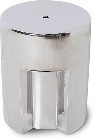 Round Side Table Silver 35x35x45cm