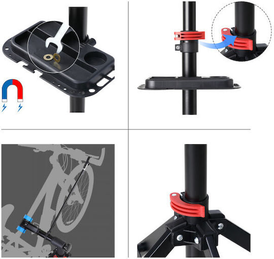 Fahrrad-Aufbewahrungshalterung Monzana Mzh190 Maximale Kapazität 30 kg 360-Grad drehbar Höhenverstellbar 108-190 cm