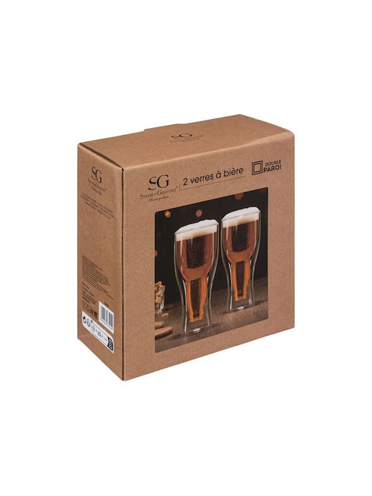 Secret de Gourmet Σετ Ποτήρια Μπύρας από Γυαλί 350ml 2τμχ