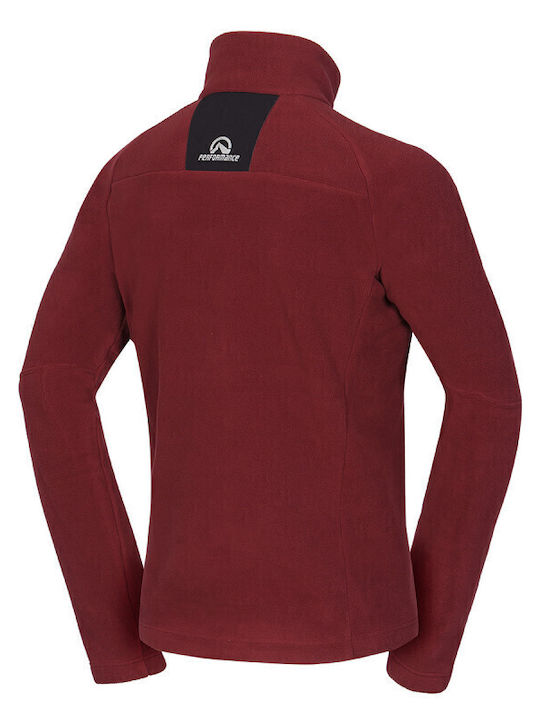 Men's Fleece Cardigan Red