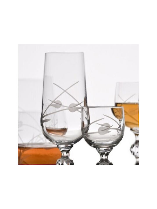 Crystalite Bohemia Σετ Ποτήρια για Λευκό και Κόκκινο Κρασί από Κρύσταλλο Κολωνάτα 230ml 6τμχ