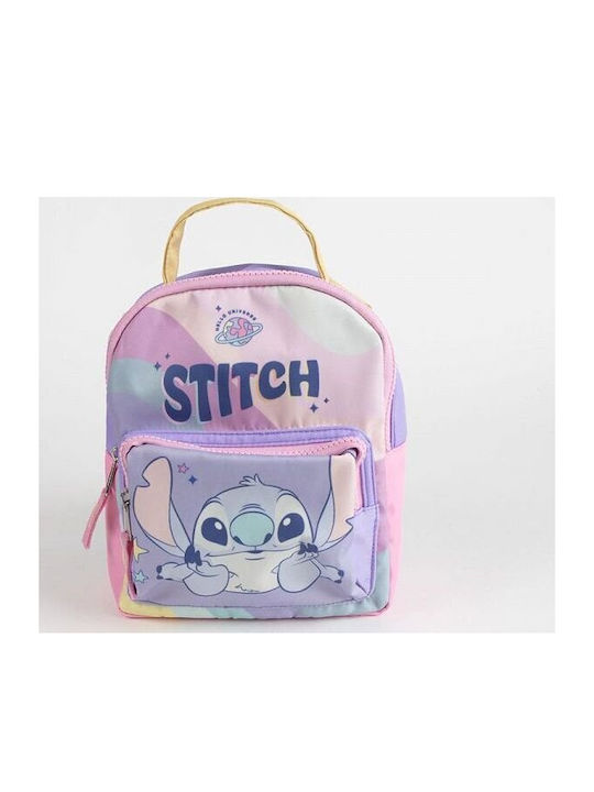 Cerda Stitch Σχολική Τσάντα Πλάτης Δημοτικού Λιλά 19 x 8 x 23εκ